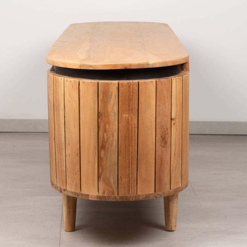 Marea TV stand in natural acacia wood, 160x40x55cm