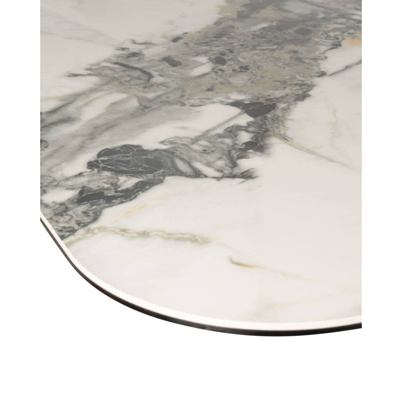 Mesa de comedor Oria con base escultórica y tapa de cerámica 240x110x76cm