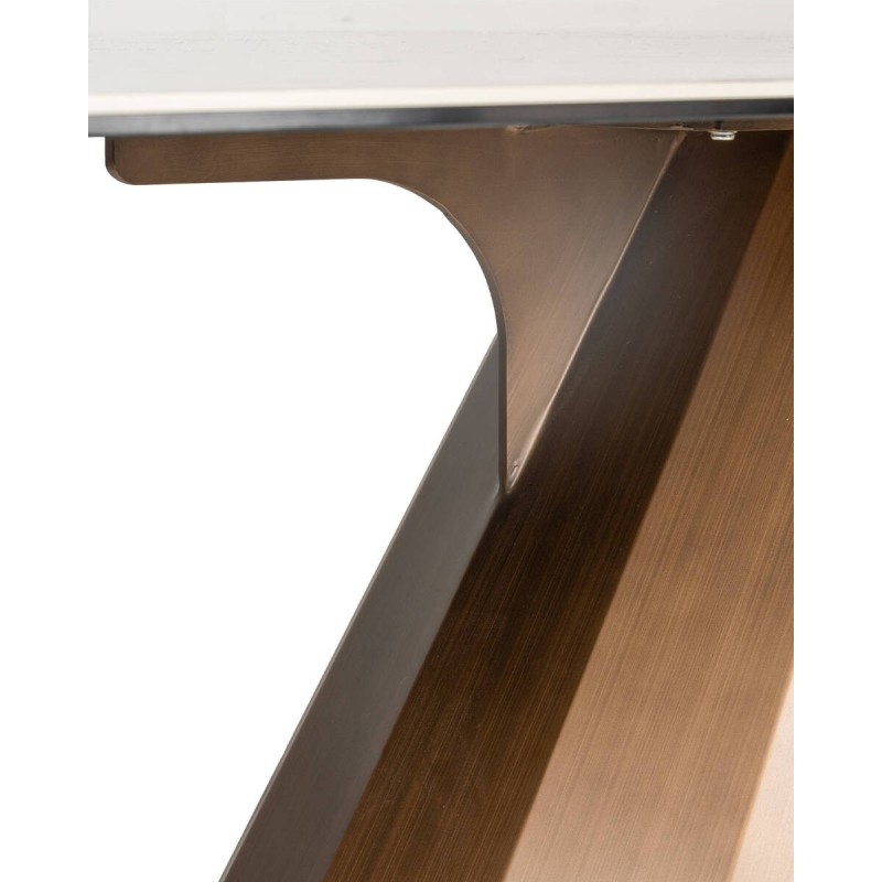 Mesa de comedor Oria con base escultórica y tapa de cerámica 240x110x76cm