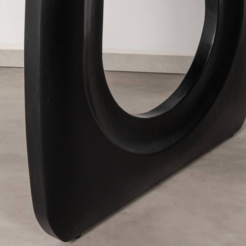 Mesa de comedor Bosco de acacia con patas en arco negro 200 cm