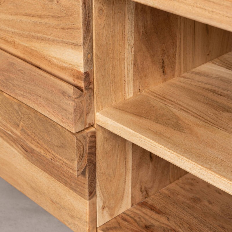 Mueble TV Arbor de acacia maciza 4 cajones 160cm | Muebles Benítez
