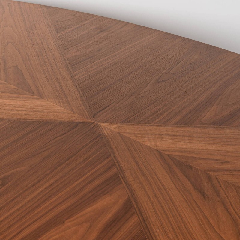Kyoto Oval Pedestal Dining Table in Walnut 240 cm
