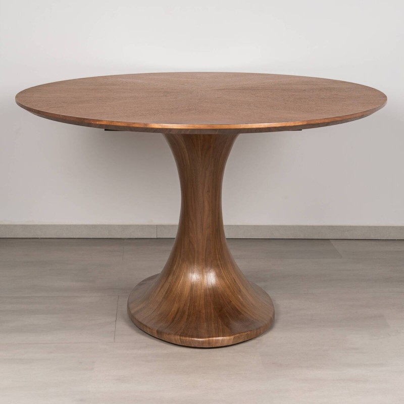 Kyoto Oval Pedestal Dining Table in Walnut 240 cm