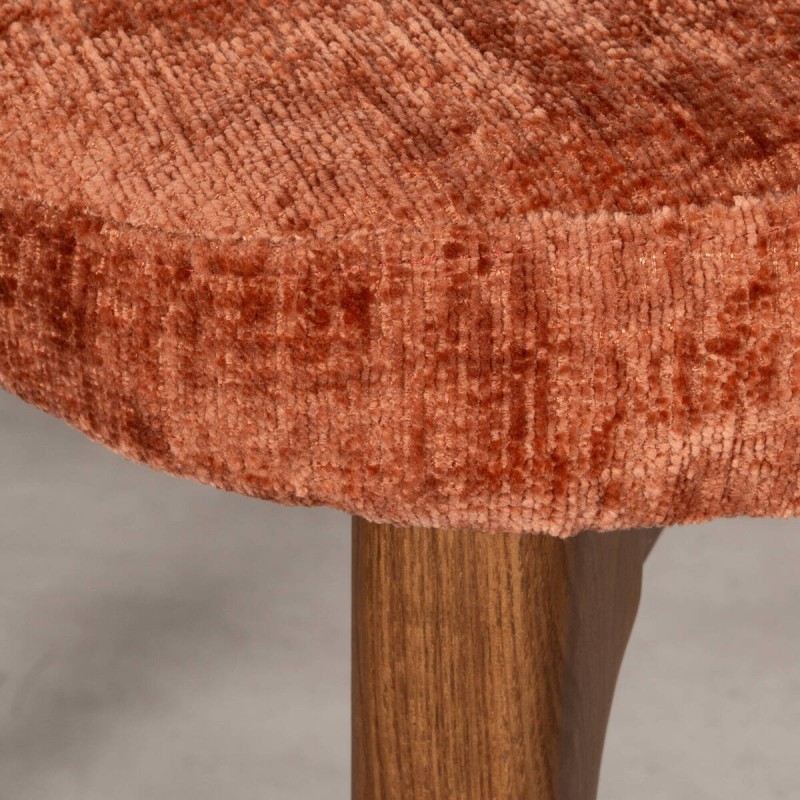 Dalia Dining Chair in Terracotta Fabric with Ash Legs