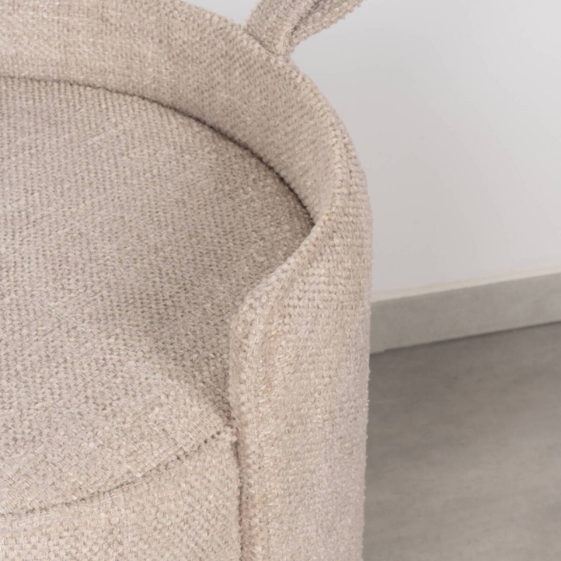 Sava Cylindrical Pouffe in Cream Ø40 cm