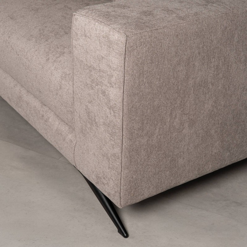 Mercury Sofa with Left-Hand Chaise Longue in Stone Beige Fabric, 310 cm