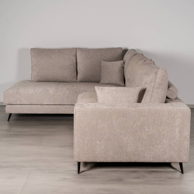Sofá Mercury Chaiselongue Izquierda en tejido Beige Piedra 310 cm