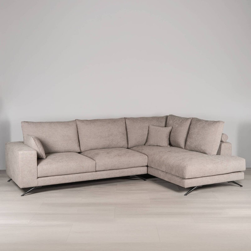 Sofá Mercury Chaiselongue Derecha en tejido Beige Piedra 310 cm