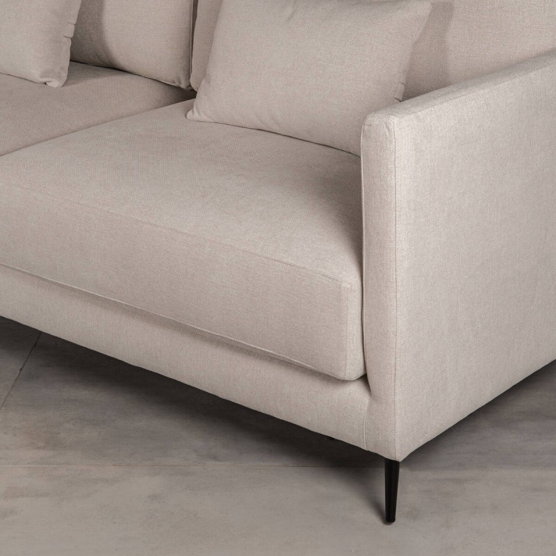 Sofá con Chaise Longue Funny Beige Claro | Muebles Benítez