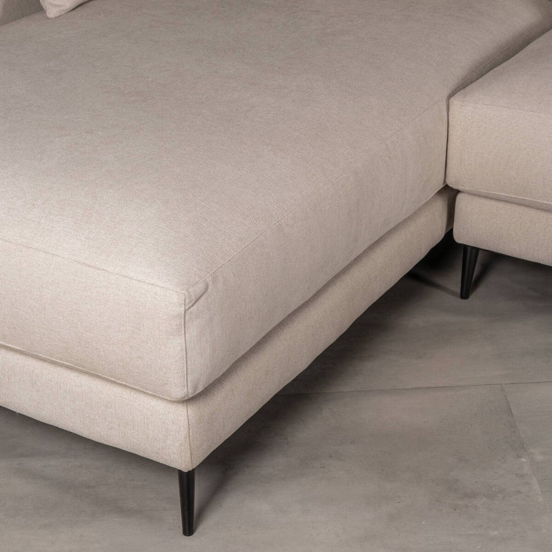 Sofá con Chaise Longue Funny Beige Claro | Muebles Benítez