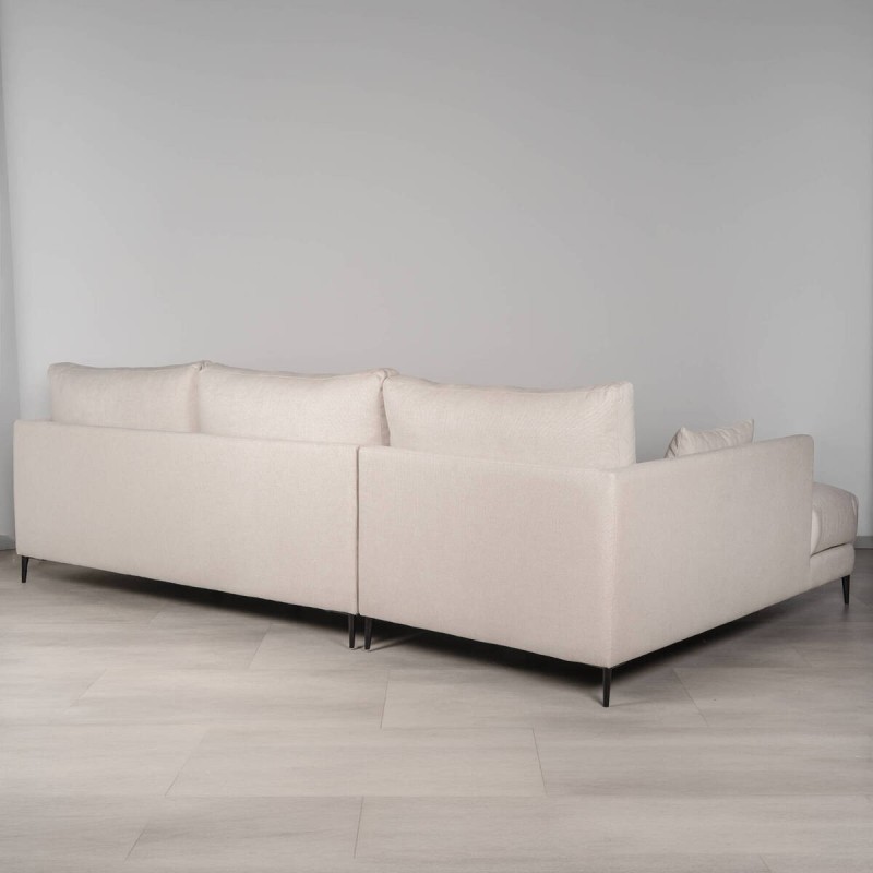 Sofá con Chaise Longue Funny Beige Claro | Muebles Benítez