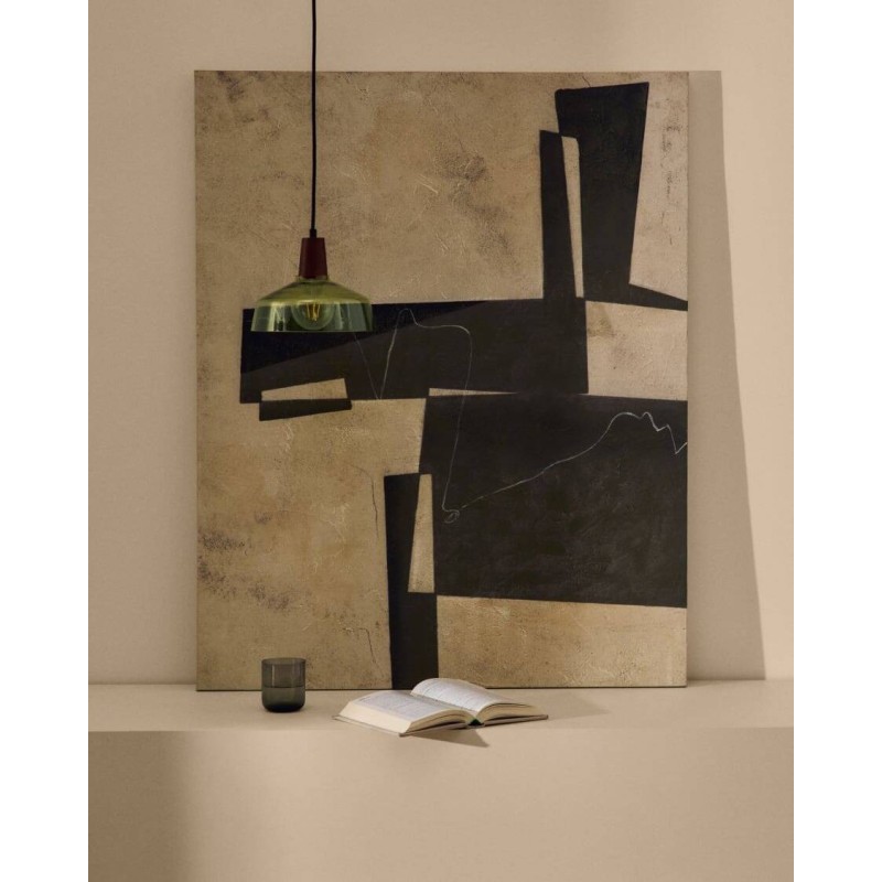 Cuadro lienzo abstracto Fida en tonos verdes 94x118 cm | Muebles Benítez
