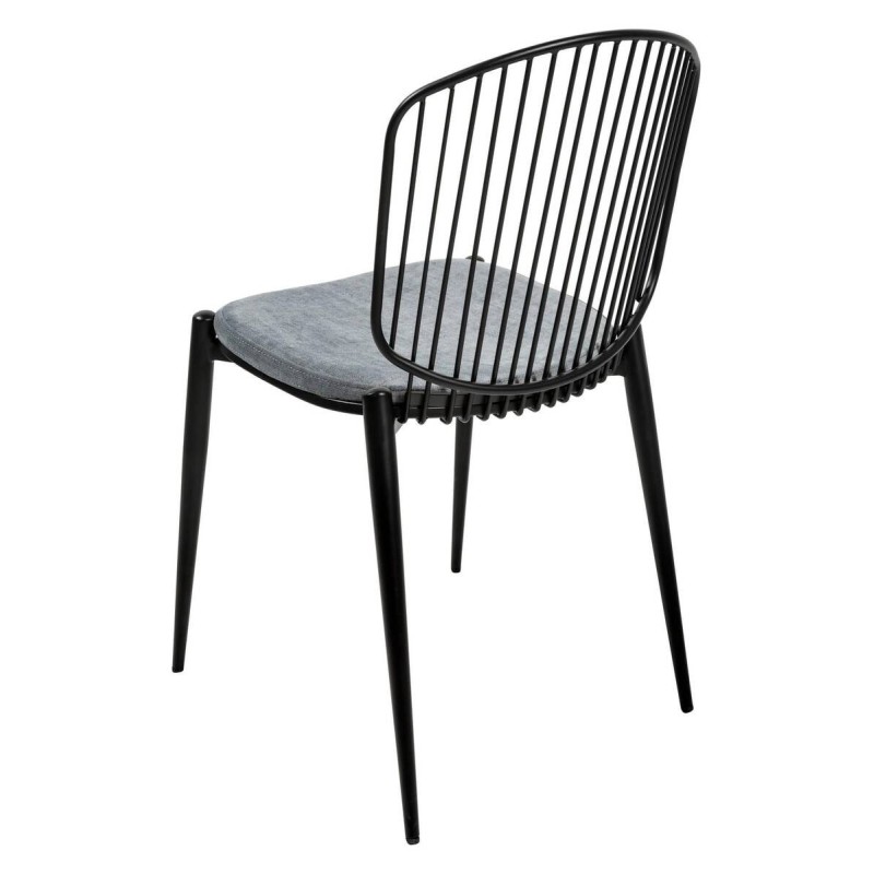Silla comedor metal asiento gris 46x54x84cm