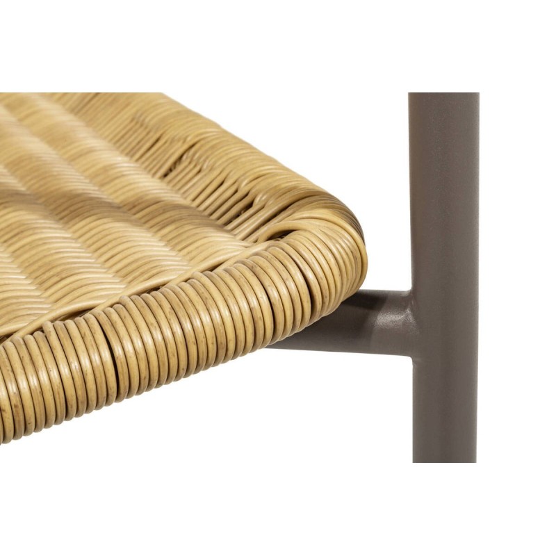 Silla taupe wicker 60x54x81cm