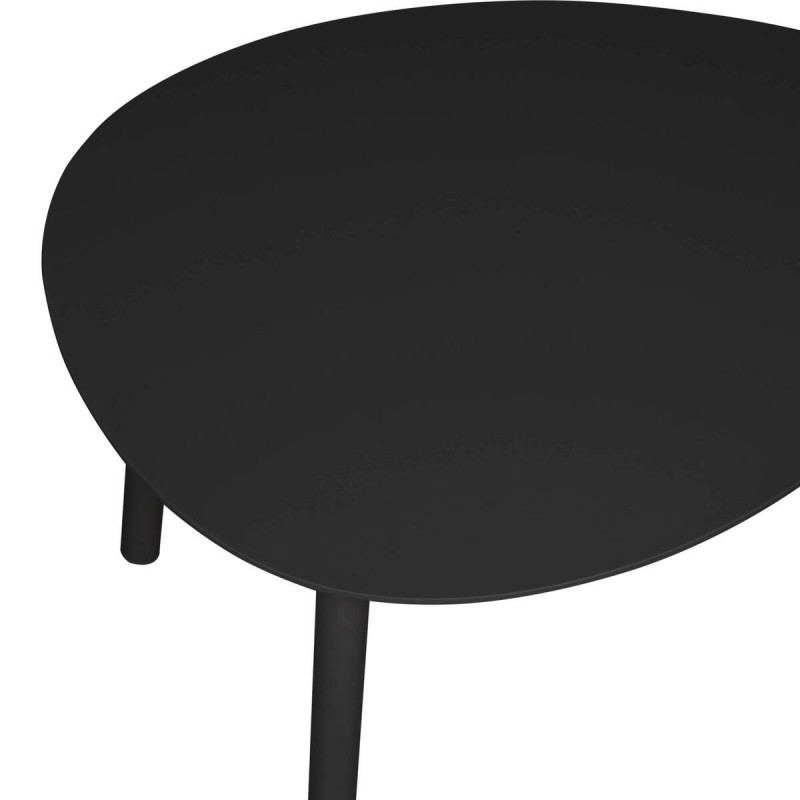 Mesa de centro de exterior negro 56x45x40cm