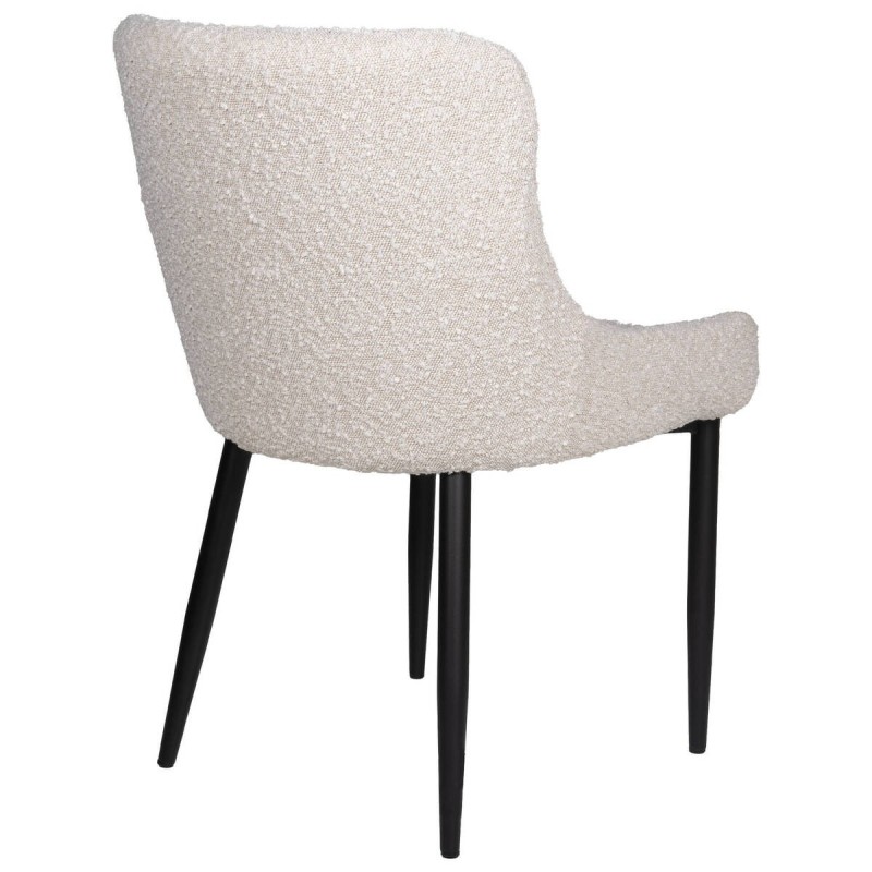 Silla comedor aura borreguito - patas de metal negro 52x60x82cm