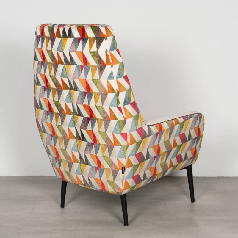 Sillón Catania Crema y Geométrico Multicolor | Muebles Benítez