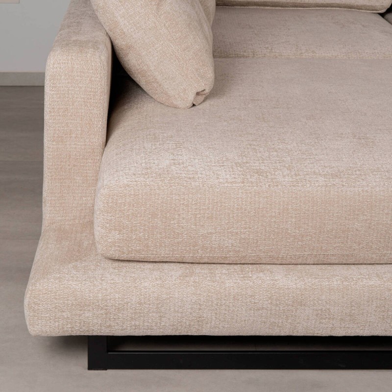 Queen Left-Hand Chaise Longue Sofa Sand Beige | Muebles Benítez