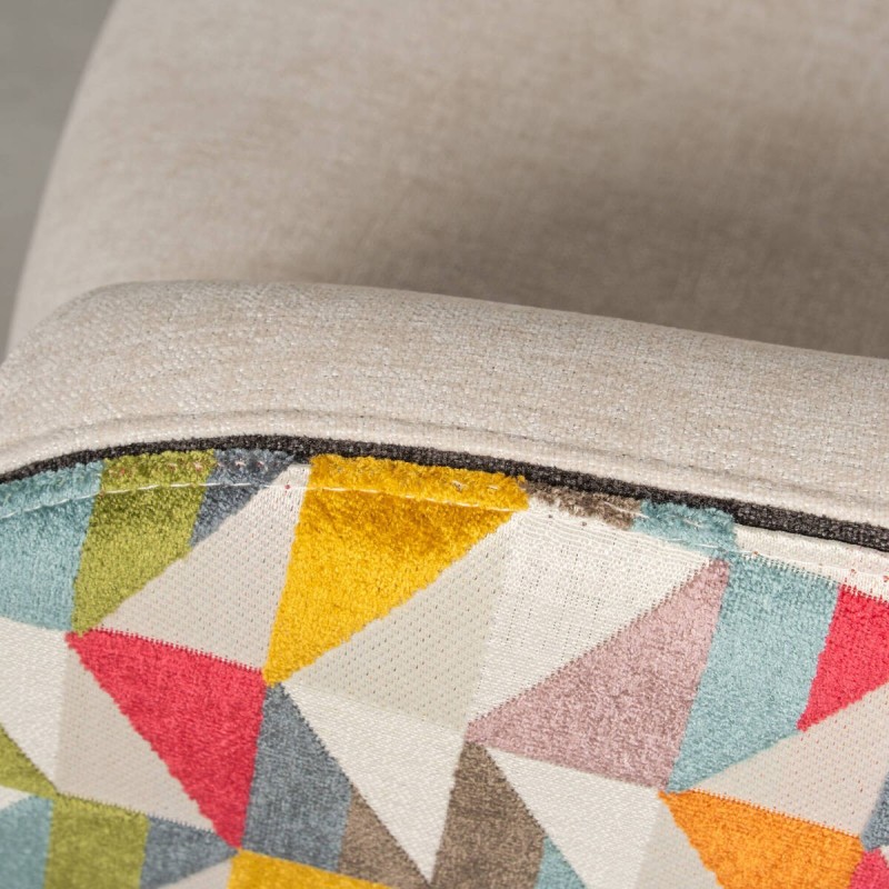 Sillón Catania Crema y Geométrico Multicolor | Muebles Benítez