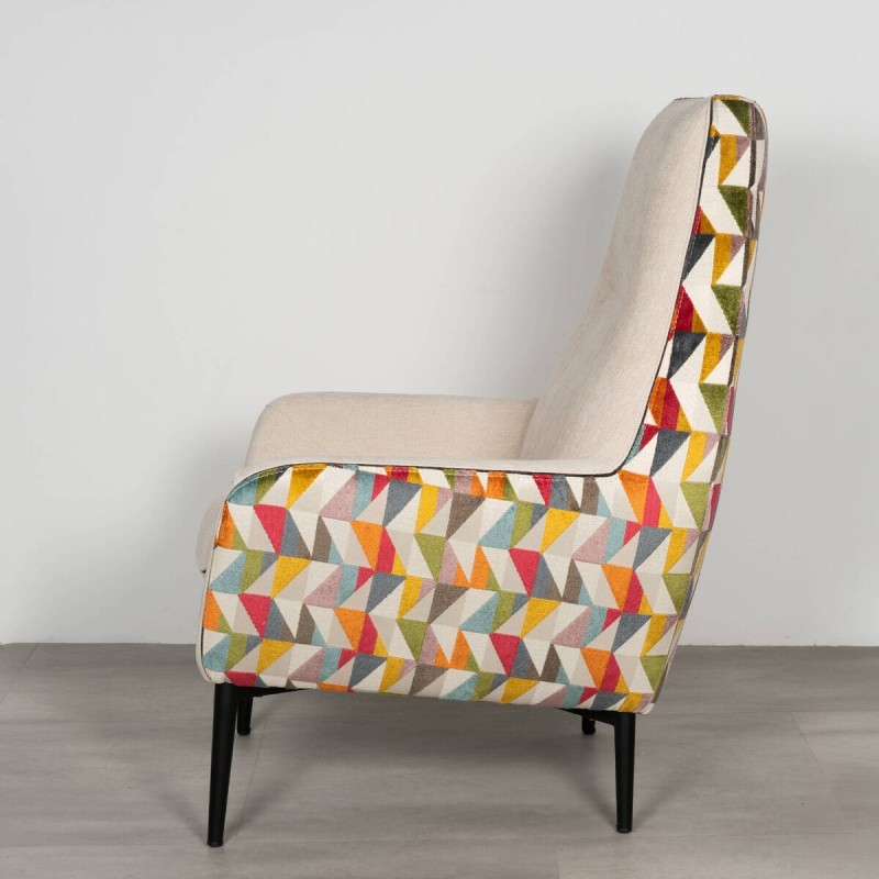 Sillón Catania Crema y Geométrico Multicolor | Muebles Benítez