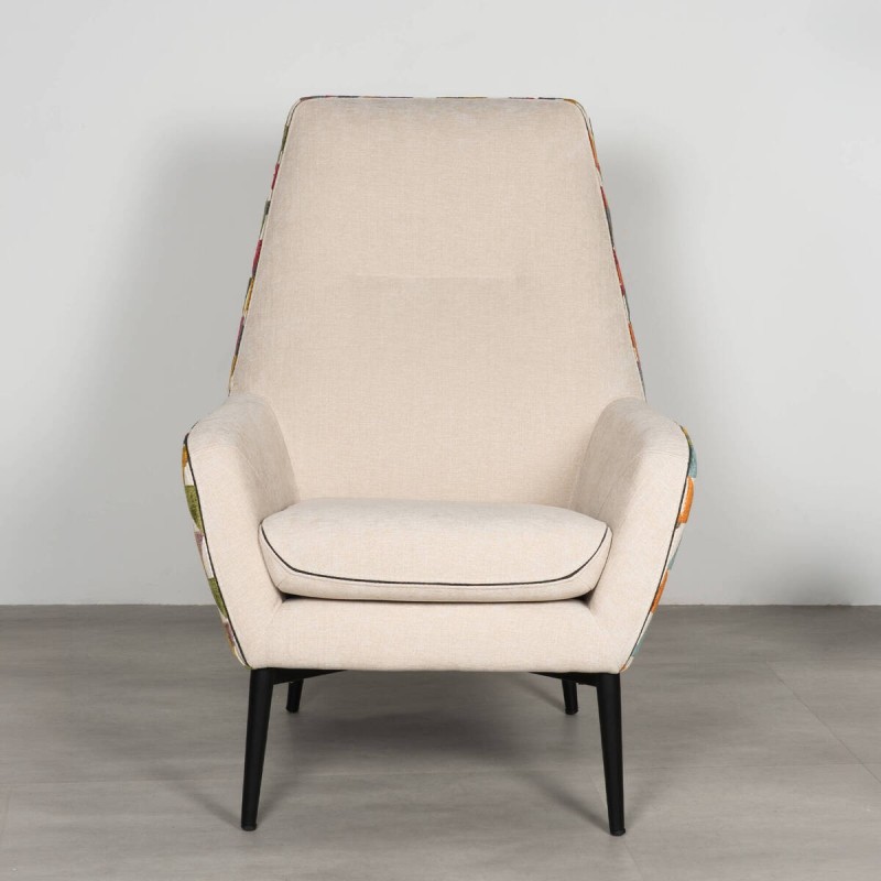 Sillón Catania Crema y Geométrico Multicolor | Muebles Benítez