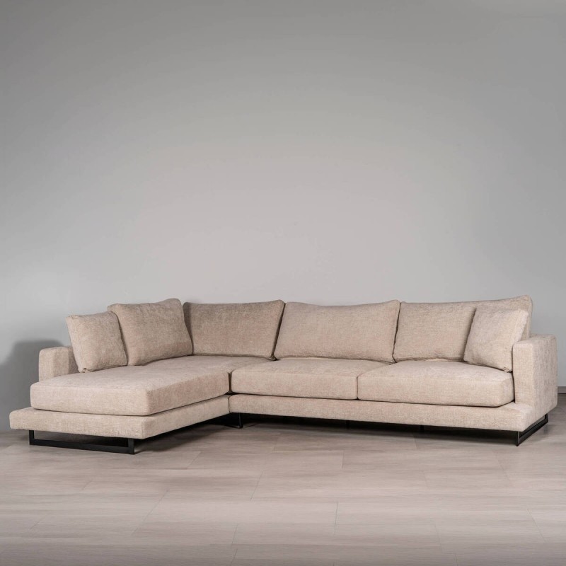 Queen Left-Hand Chaise Longue Sofa Sand Beige | Muebles Benítez