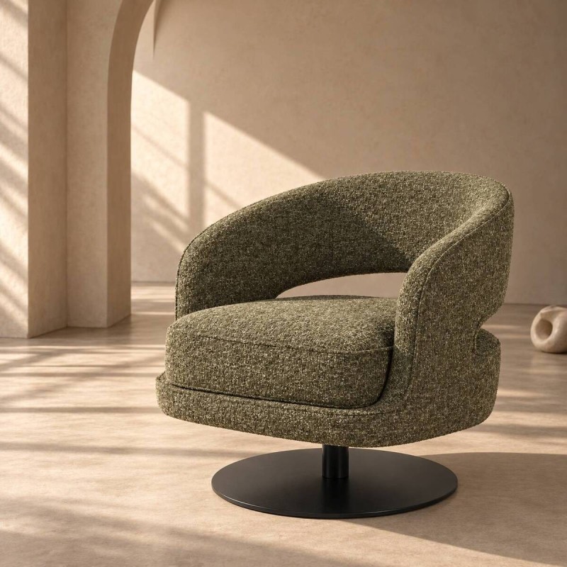 Sillón giratorio Vanto verde musgo | Muebles Benítez