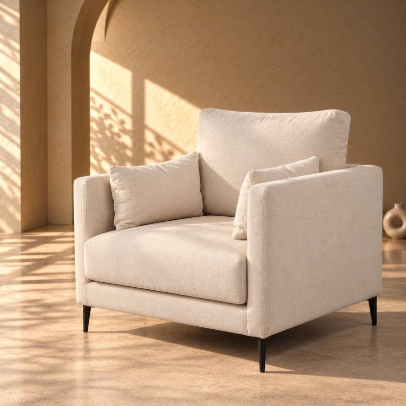 Sillón Funny Tapizado Beige Claro | Muebles Benítez