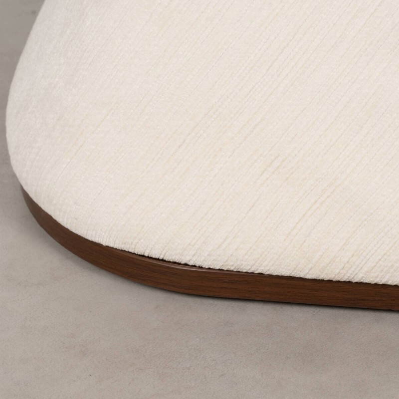 Sillón Doncel | Tejido Crema y Base Nogal | Muebles a Benítez