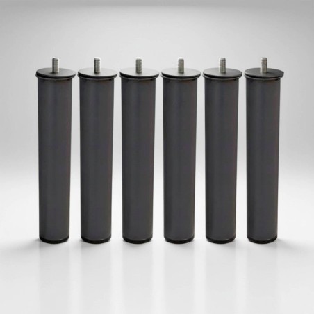 Juego de 6 patas metálicas 27 cm para base tapizada | Muebles Benítez