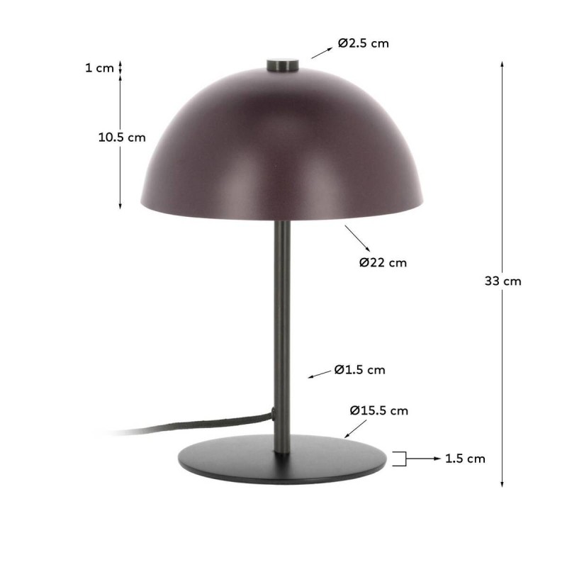 Lampara de mesa aleyla de metal