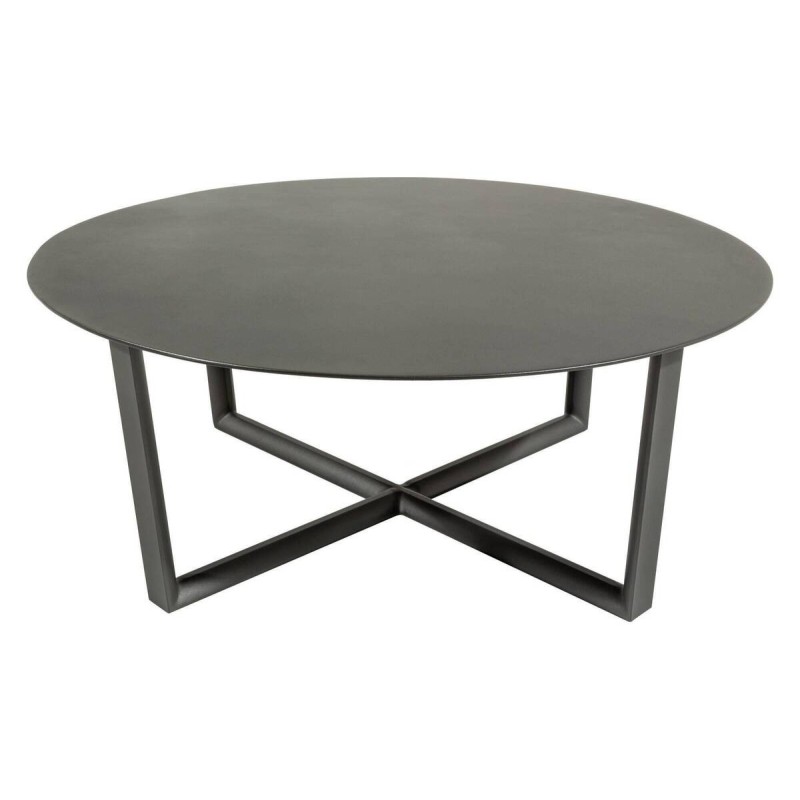 Mesa de centro de exterior redonda alumunio gris 99x38cm