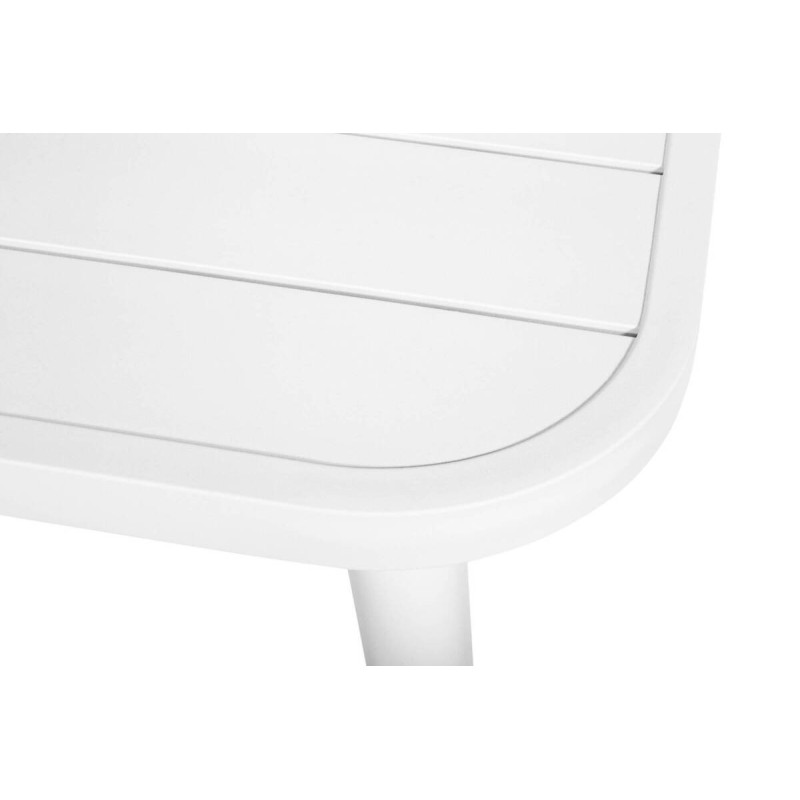 Mesa de centro exterior aluminio blanco helena 110x56x43cm