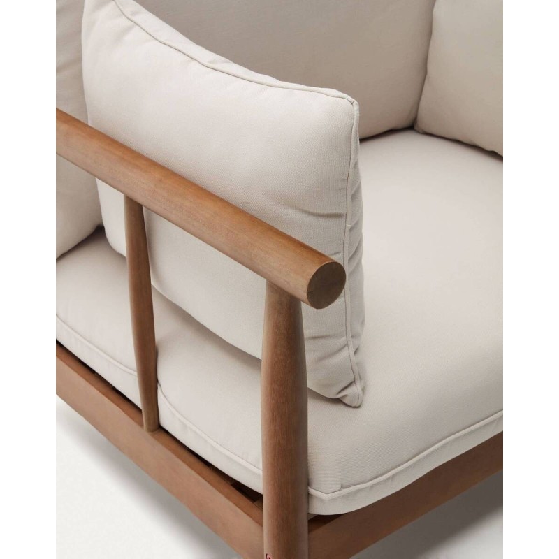 Sillón sacova de madera de eucalipto 105x90x66cm