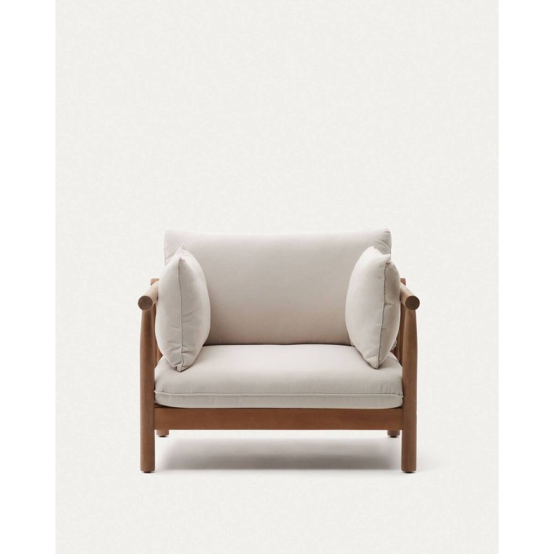 Sillón sacova de madera de eucalipto 105x90x66cm