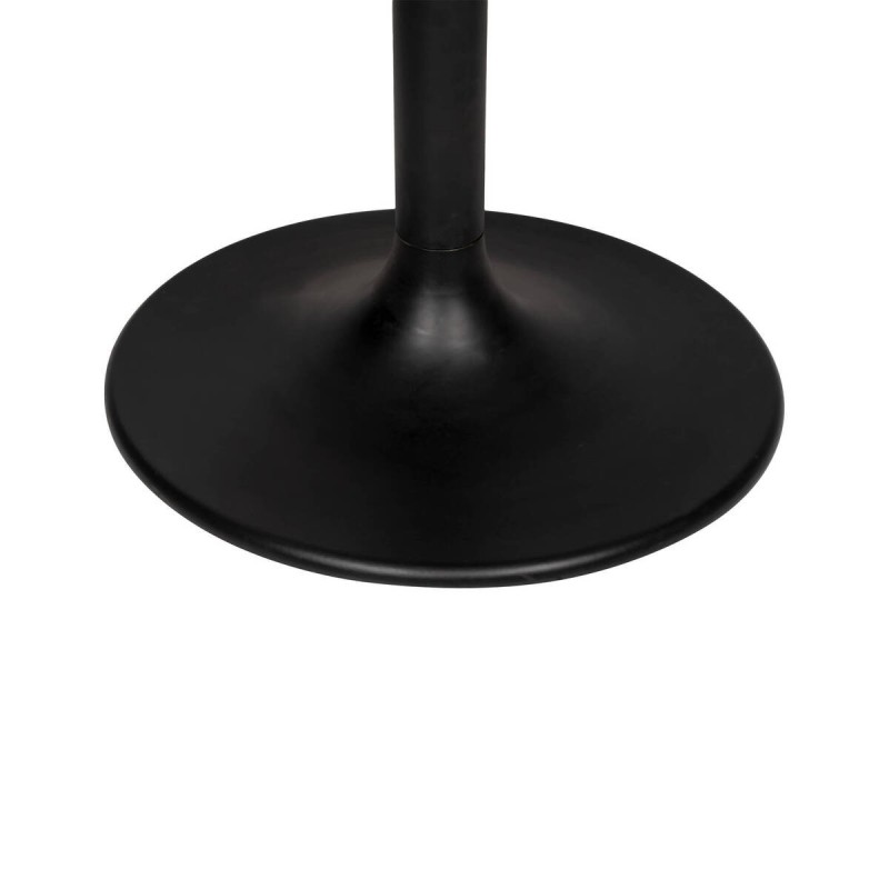 Mesa de comedor redonda altea de mármol blanco y base de metal negro 120x76cm