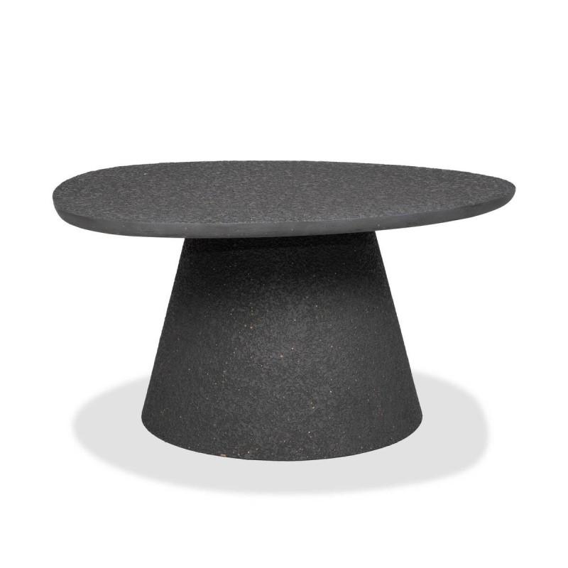Mesa de centro caliza de microcemento gris oscuro 80x42 cm