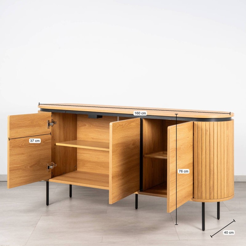 Aparador Jade Melamina Roble | Muebles Benítez