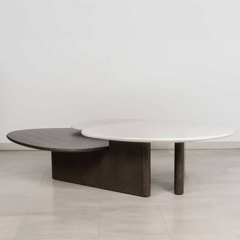 Mesa de Centro Arosa Orgánica de 3 Alturas | Muebles Benítez