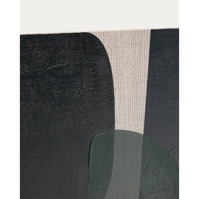 Lienzo abstracto Nemsa 60x90 cm – Hecho a mano con tonos azules y beige | Muebles Benítez