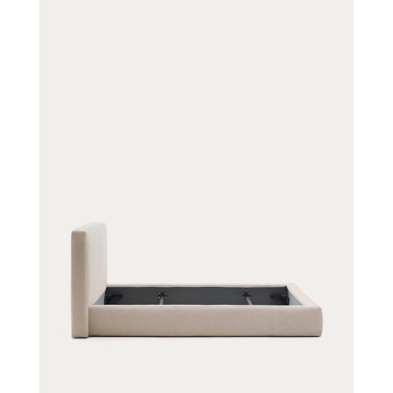 Cama tapizada Blok 180x200 cm desenfundable crudo beige| Muebles Benítez