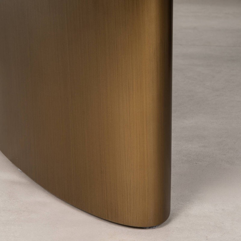 Mesa de centro Ombra de Roble Negro y Latón Cepillado 140x75 cm | Muebles Benítez