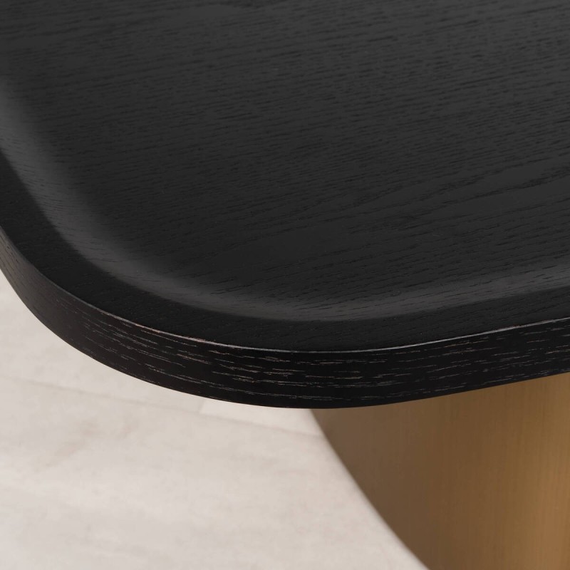 Mesa de centro Ombra de Roble Negro y Latón Cepillado 140x75 cm | Muebles Benítez