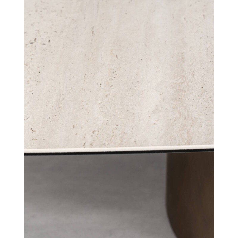 Mesa de centro cerámica travertino | Muebles Benítez