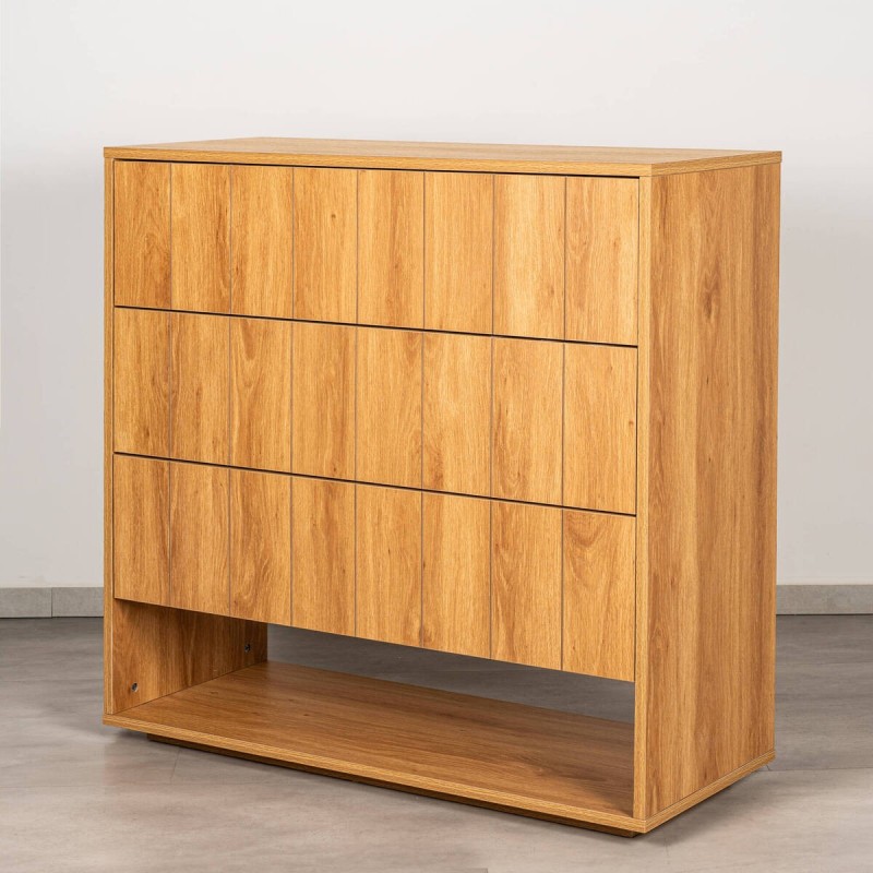 Cómoda Vardar Roble 3 Cajones | Muebles Benítez