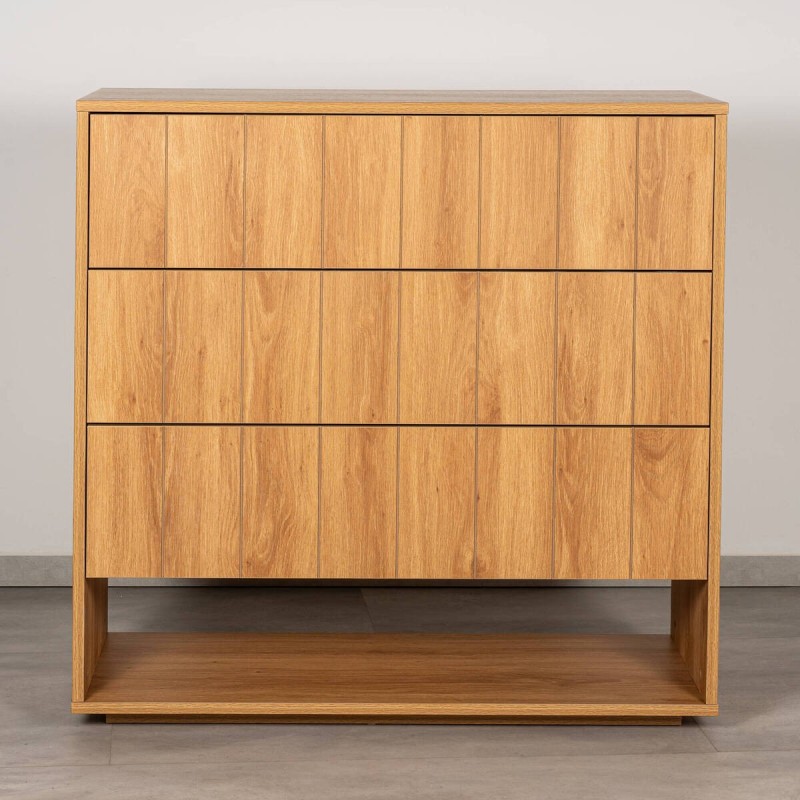 Cómoda Vardar Roble 3 Cajones | Muebles Benítez