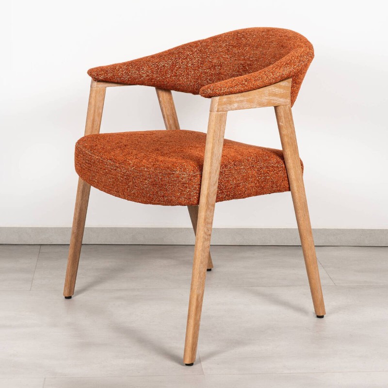 Silla Comedor Noor Terracota Bouclé | Muebles Benítez