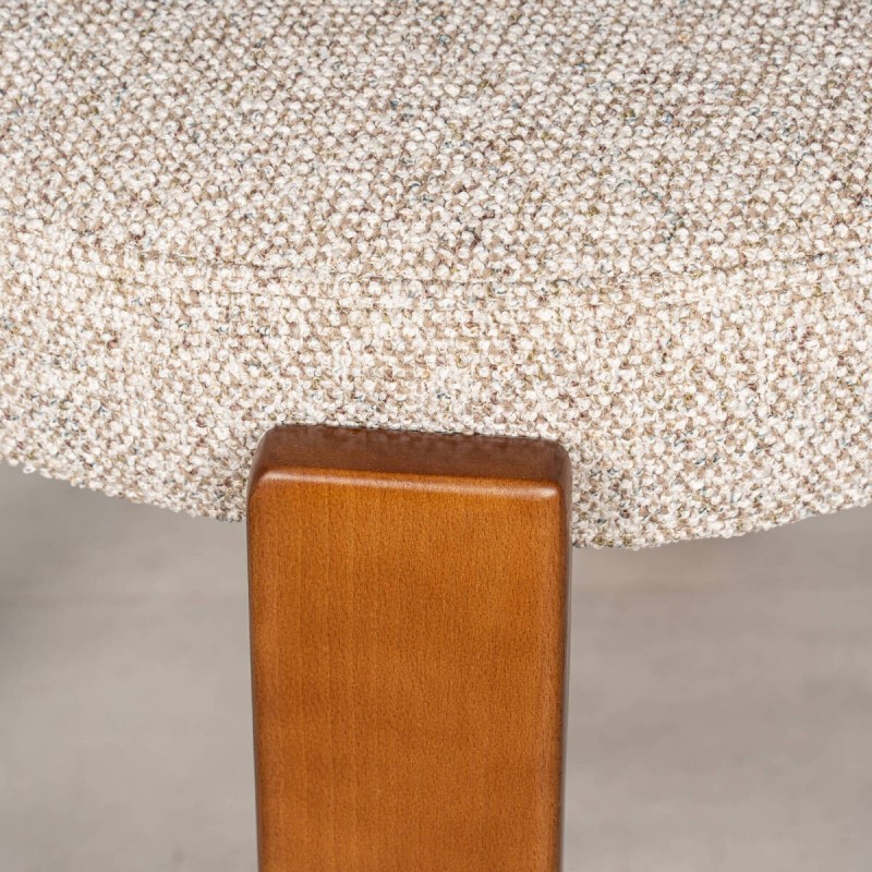 Silla de Comedor Turca | Bouclé Crema y Haya Nogal | Muebles a Benítez