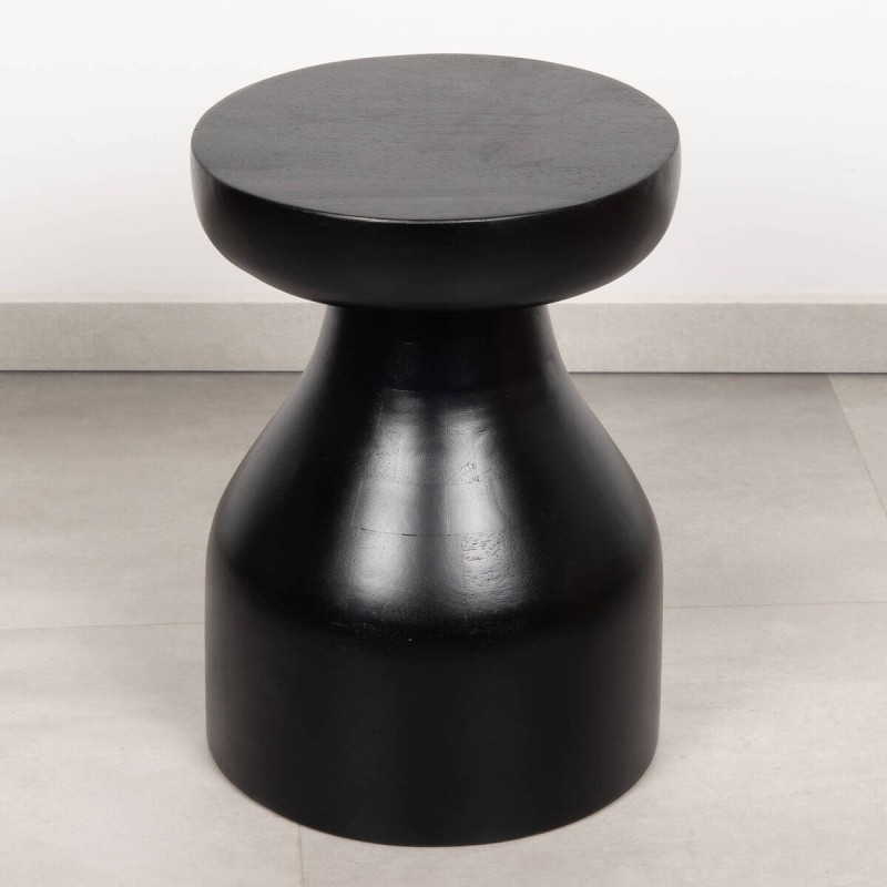 Mesa auxiliar Canela Negro de mango macizo  ø30x42 cm | Muebles Benítez