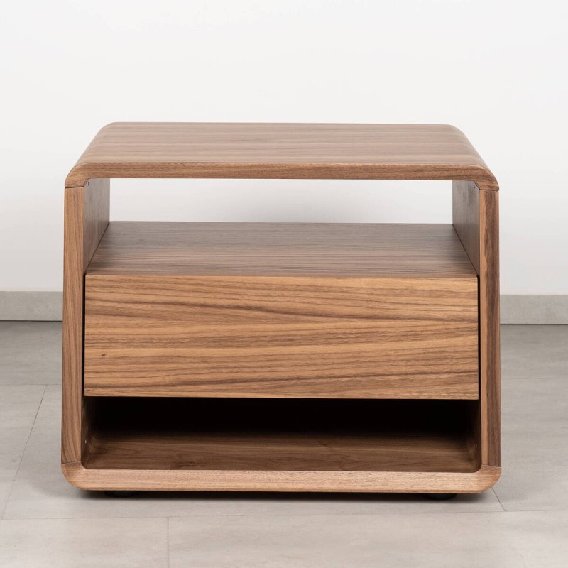 Mesita Aria | Chapa de Nogal con Cajón | Muebles a Benítez